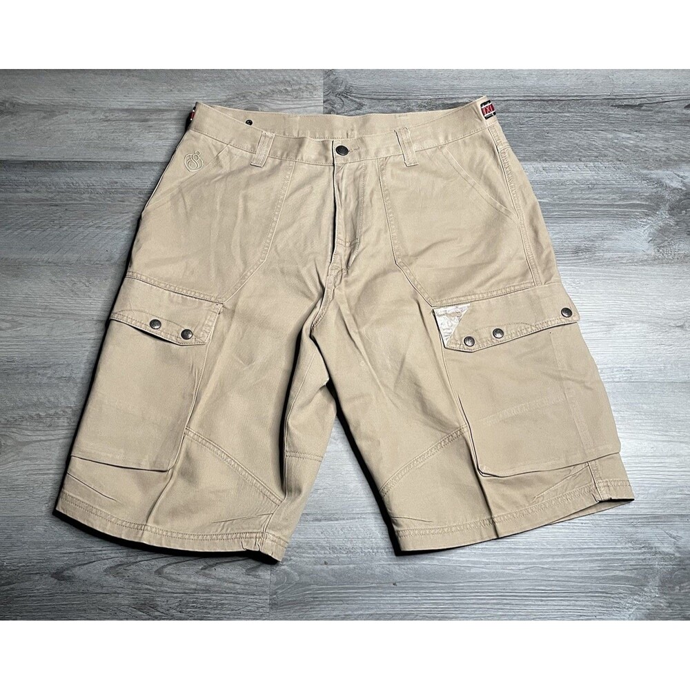 Vtg Eight 732 Cargo Shorts Mens 38 Khaki Cotton Utility Pockets Casual